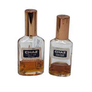 Lot of 2 Chaz Cologne Spray For Men Revlon Vintage Amber